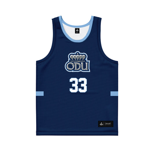 Old Dominion - NCAA Men's Basketball : William Hodge - Navy Basketball Jersey-0