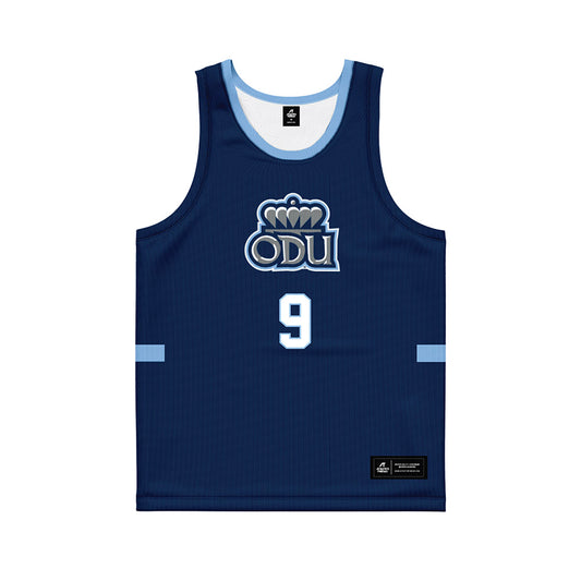 Old Dominion - NCAA Men's Basketball : Theo Gerges - Navy Basketball Jersey-0