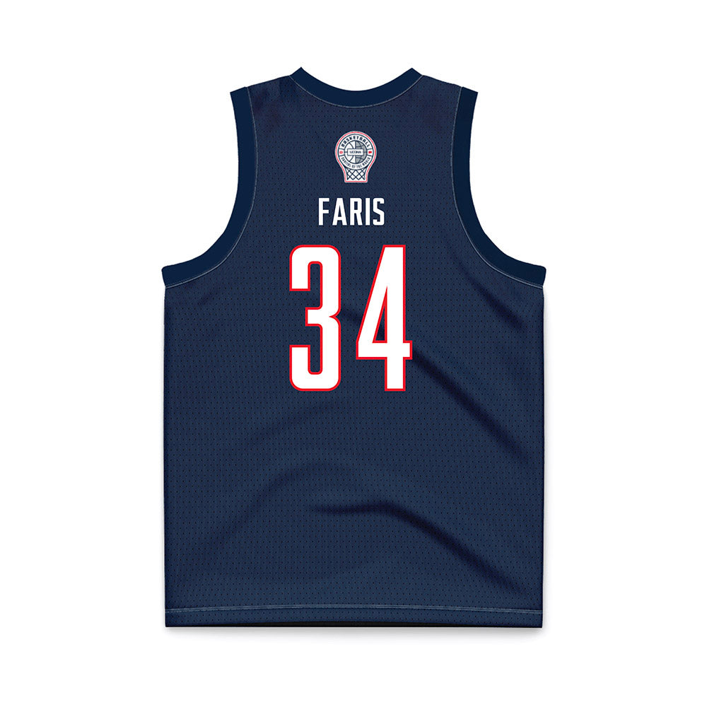 UConn - Women's Basketball Legends : Kelly Faris - Navy Basketball Jersey-1