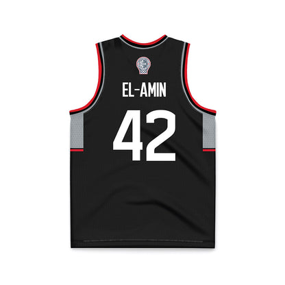 UConn - Men's Basketball Legends : Khalid El-Amin - Black Basketball Jersey-1