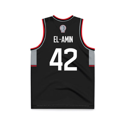 UConn - Men's Basketball Legends : Khalid El-Amin - Black Basketball Jersey-1
