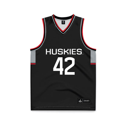 UConn - Men's Basketball Legends : Khalid El-Amin - Black Basketball Jersey-0