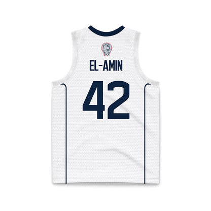 UConn - Men's Basketball Legends : Khalid El-Amin - White Basketball Jersey-1