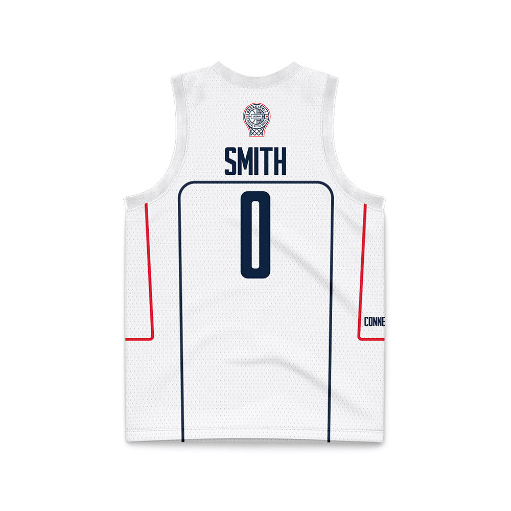 UConn - NCAA Men's Basketball : Malachi Smith - White Basketball Jersey-1