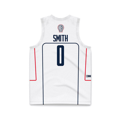 UConn - NCAA Men's Basketball : Malachi Smith - White Basketball Jersey-1