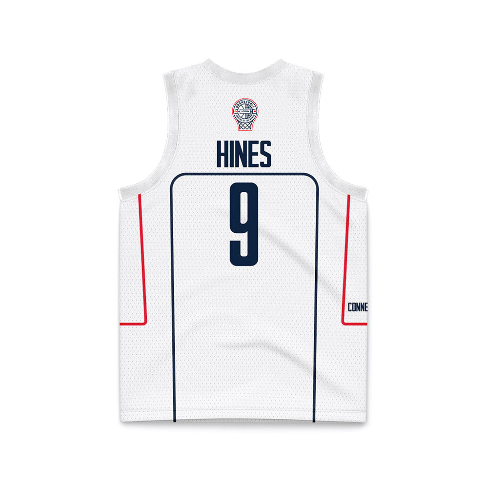 UConn - NCAA Men's Basketball : Na'Jai Hines - White Basketball Jersey-1