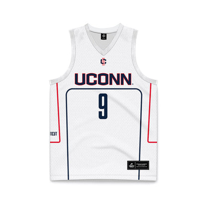 UConn - NCAA Men's Basketball : Na'Jai Hines - White Basketball Jersey-0