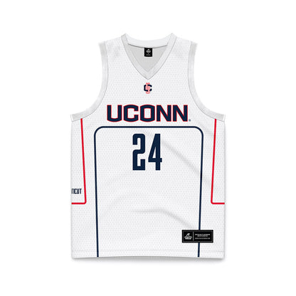 UConn - NCAA Men's Basketball : Braylon Mullins - White Basketball Jersey-0