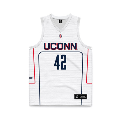 UConn - Men's Basketball Legends : Khalid El-Amin - White Basketball Jersey-0