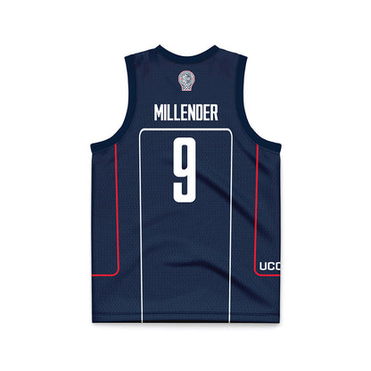 UConn - NCAA Men's Basketball : Alec Millender - Navy Basketball Jersey-1