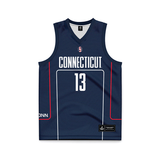 UConn - NCAA Men's Basketball : Jacob ROSS - Navy Basketball Jersey-0