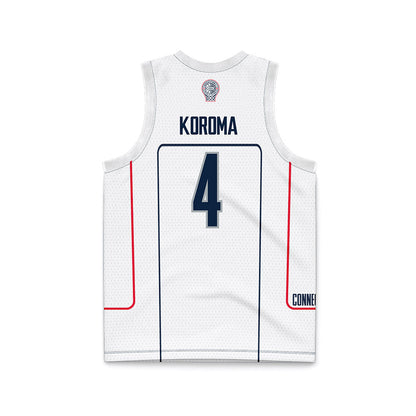 UConn - NCAA Men's Basketball : Dwayne Koroma - Grey Basketball Jersey-1