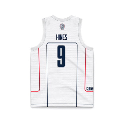 UConn - NCAA Men's Basketball : Na'Jai Hines - Grey Basketball Jersey-1