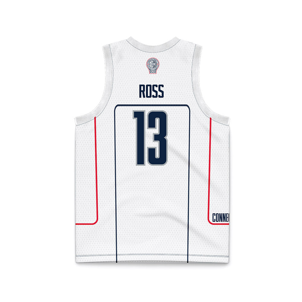 UConn - NCAA Men's Basketball : Jacob ROSS - Grey Basketball Jersey-1