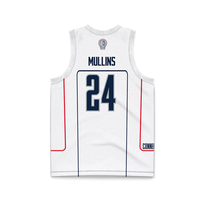 UConn - NCAA Men's Basketball : Braylon Mullins - Grey Basketball Jersey-1