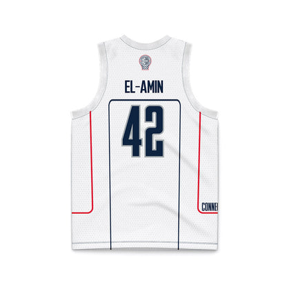 UConn - Men's Basketball Legends : Khalid El-Amin - Grey Basketball Jersey-1