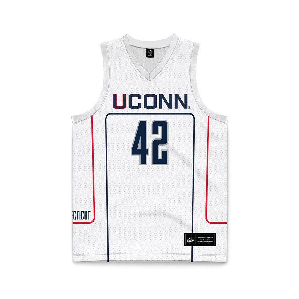 UConn - Men's Basketball Legends : Khalid El-Amin - Grey Basketball Jersey-0