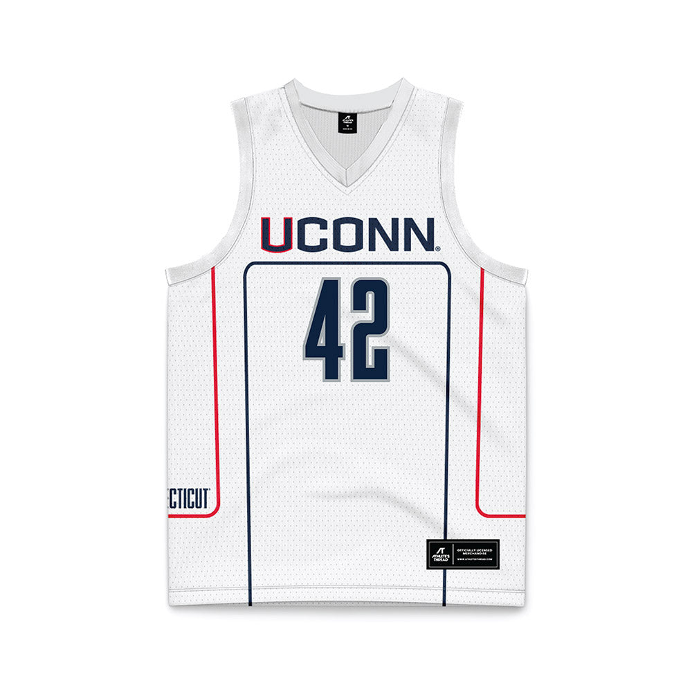UConn - Men's Basketball Legends : Khalid El-Amin - Grey Basketball Jersey-0