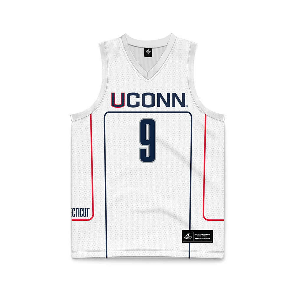 UConn - NCAA Men's Basketball : Na'Jai Hines - Grey Basketball Jersey-0