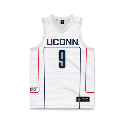 UConn - NCAA Men's Basketball : Na'Jai Hines - Grey Basketball Jersey-0