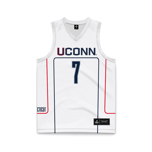 UConn - NCAA Men's Basketball : Jaye Nash - Grey Basketball Jersey-0