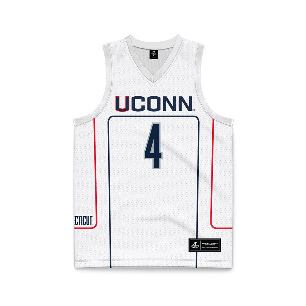 UConn - NCAA Men's Basketball : Dwayne Koroma - Grey Basketball Jersey-0