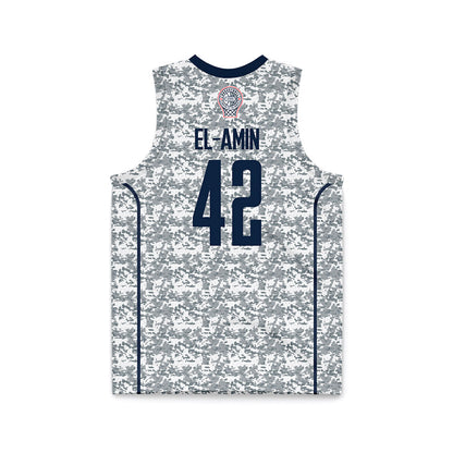 UConn - Men's Basketball Legends : Khalid El-Amin - White Camo Basketball Jersey-1