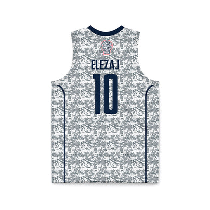 UConn - NCAA Men's Basketball : Rrezon Elezaj - White Camo Basketball Jersey-1