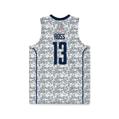 UConn - NCAA Men's Basketball : Jacob ROSS - White Camo Basketball Jersey-1