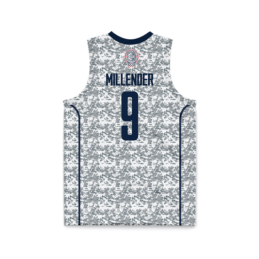 UConn - NCAA Men's Basketball : Alec Millender - White Camo Basketball Jersey-1