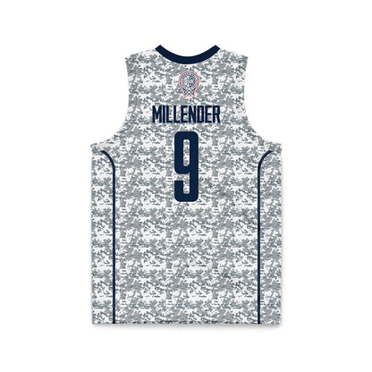 UConn - NCAA Men's Basketball : Alec Millender - White Camo Basketball Jersey-1