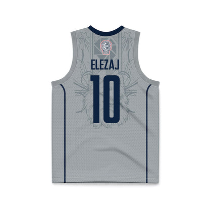 UConn - NCAA Men's Basketball : Rrezon Elezaj - Grey Basketball Jersey-1