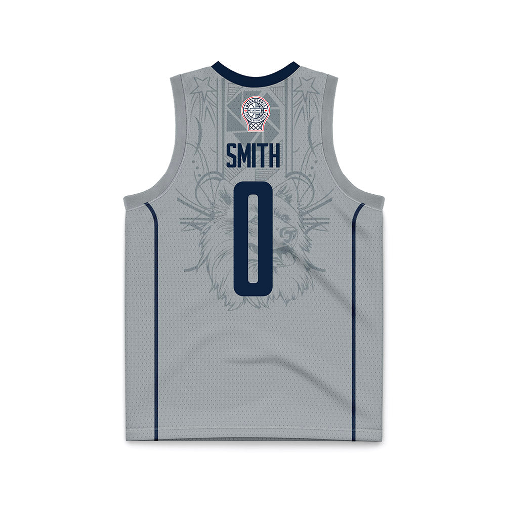 UConn - NCAA Men's Basketball : Malachi Smith - Grey Basketball Jersey-1