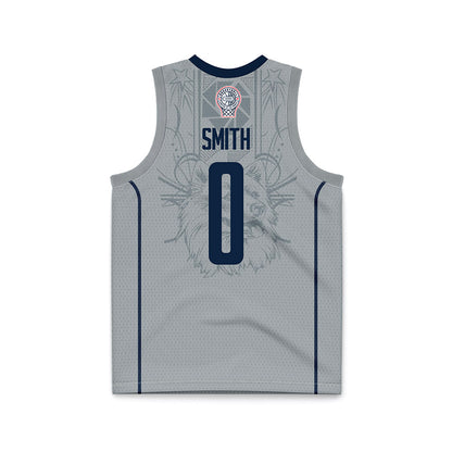 UConn - NCAA Men's Basketball : Malachi Smith - Grey Basketball Jersey-1