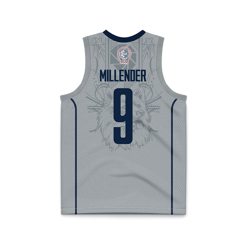 UConn - NCAA Men's Basketball : Alec Millender - Grey Basketball Jersey-1