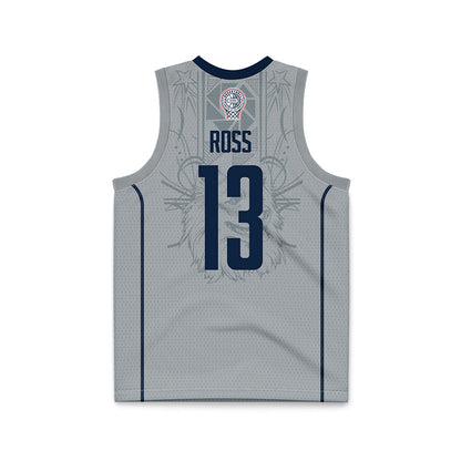 UConn - NCAA Men's Basketball : Jacob ROSS - Grey Basketball Jersey-1