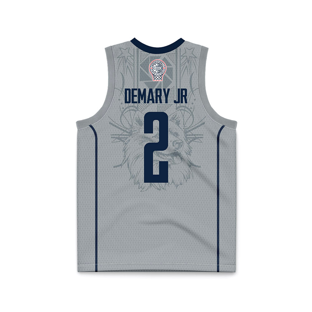 UConn - NCAA Men's Basketball : Silas Demary Jr - Grey Basketball Jersey-1