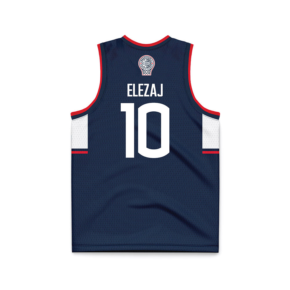 UConn - NCAA Men's Basketball : Rrezon Elezaj - Navy Basketball Jersey-1