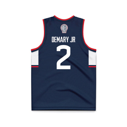 UConn - NCAA Men's Basketball : Silas Demary Jr - Navy Basketball Jersey-1