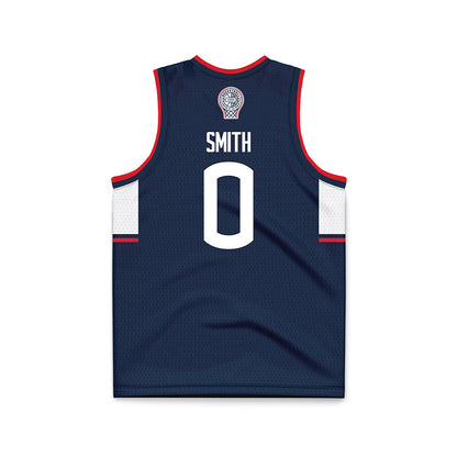 UConn - NCAA Men's Basketball : Malachi Smith - Navy Basketball Jersey-1