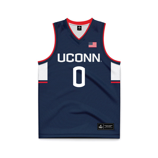 UConn - NCAA Men's Basketball : Malachi Smith - Navy Basketball Jersey-0