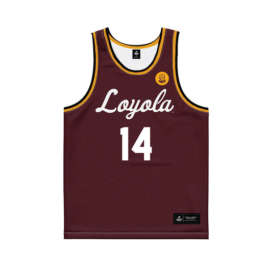 Loyola - NCAA Men's Basketball : Caleb Reese - Sister Jean 2025 Maroon Basketball Jersey-0