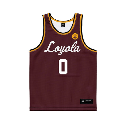 Loyola - NCAA Men's Basketball : Deywilk Tavarez - Sister Jean 2025 Maroon Basketball Jersey-0