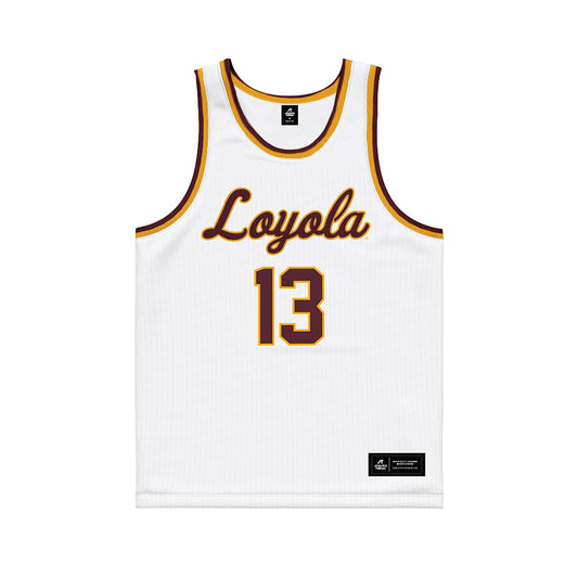 Loyola - NCAA Women's Basketball : Kira Chivers - Sister Jean 2025 White Basketball Jersey