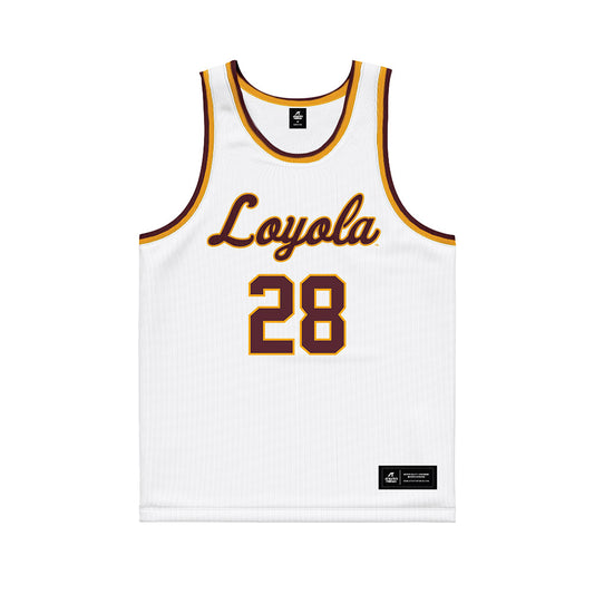 Loyola - NCAA Women's Basketball : Clara Djoko - White Basketball Jersey-0
