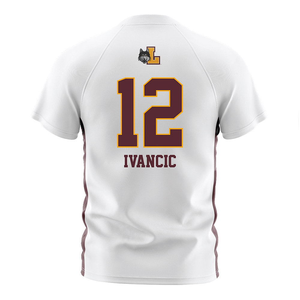 Loyola - NCAA Men's Soccer : Luka Ivancic - White Soccer Jersey