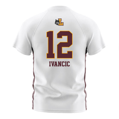 Loyola - NCAA Men's Soccer : Luka Ivancic - White Soccer Jersey