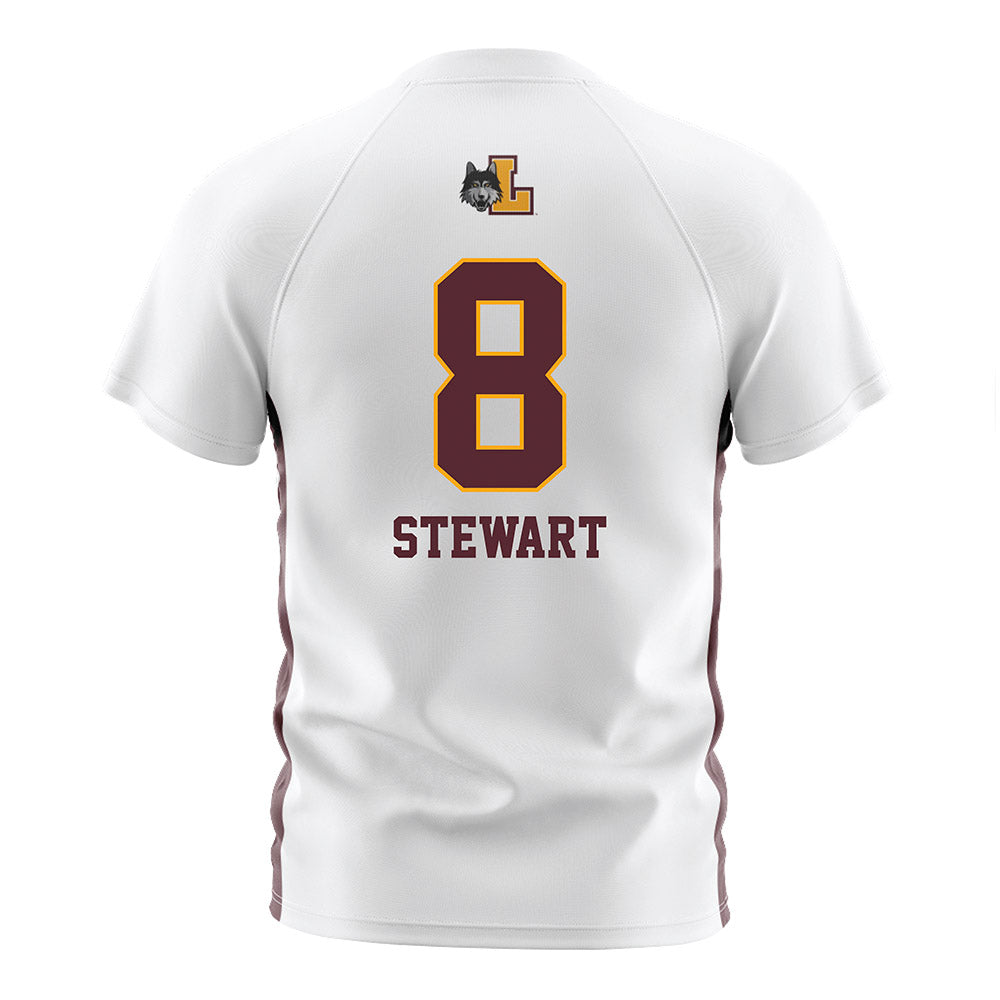 Loyola - NCAA Men's Soccer : Seth Stewart - White Soccer Jersey-1