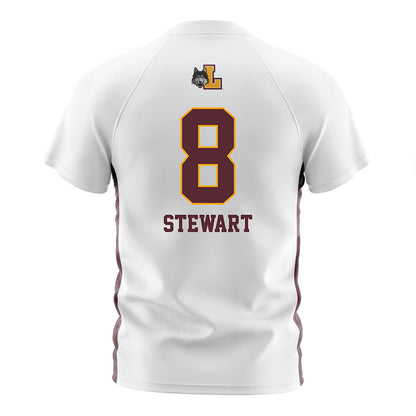 Loyola - NCAA Men's Soccer : Seth Stewart - White Soccer Jersey-1