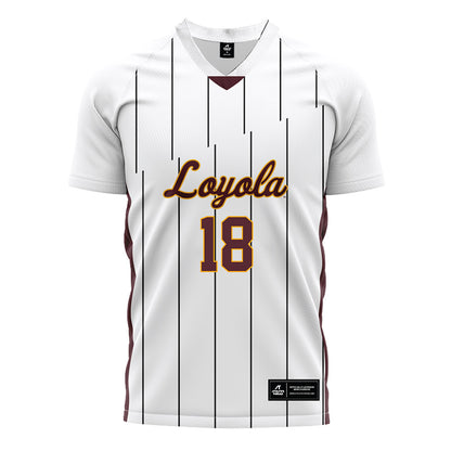 Loyola - NCAA Men's Soccer : Chase Herbel - White Soccer Jersey-0